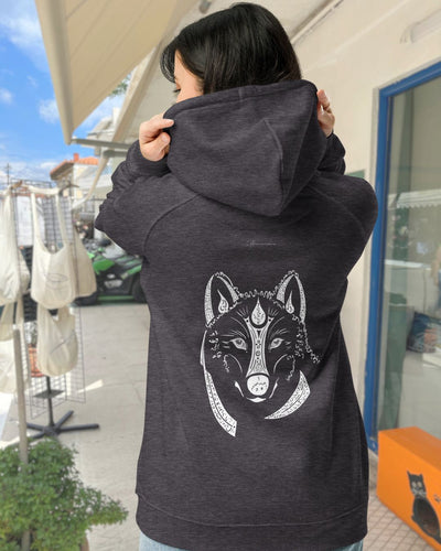 Wolf Animal Spirit Hoodie • Unisex • Conscious & Sustainable Fashion - My Tiny Sanctuary