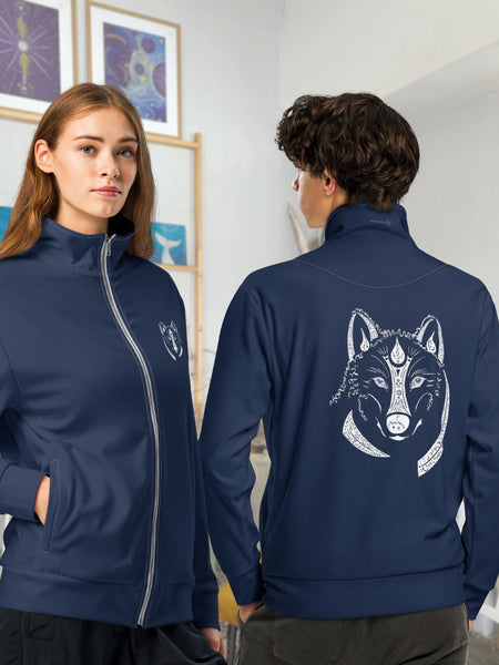 Wolf Animal Spirit Track Jacket • Unisex • Eco Responsible • Sizes 2XS to 6XL
