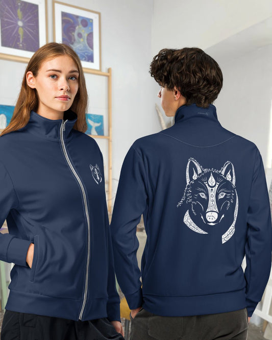 Wolf Animal Spirit Track Jacket • Unisex • Eco Responsible • Sizes 2XS to 6XL