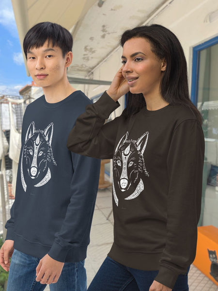 Wolf Animal Spirit Sweatshirt • Unisex • Organic Cotton - My Tiny Sanctuary