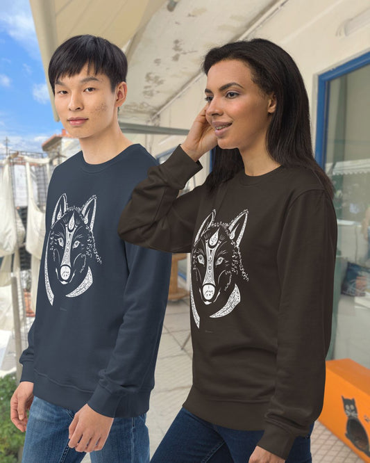 Wolf Animal Spirit Sweatshirt • Unisex • Organic Cotton - My Tiny Sanctuary
