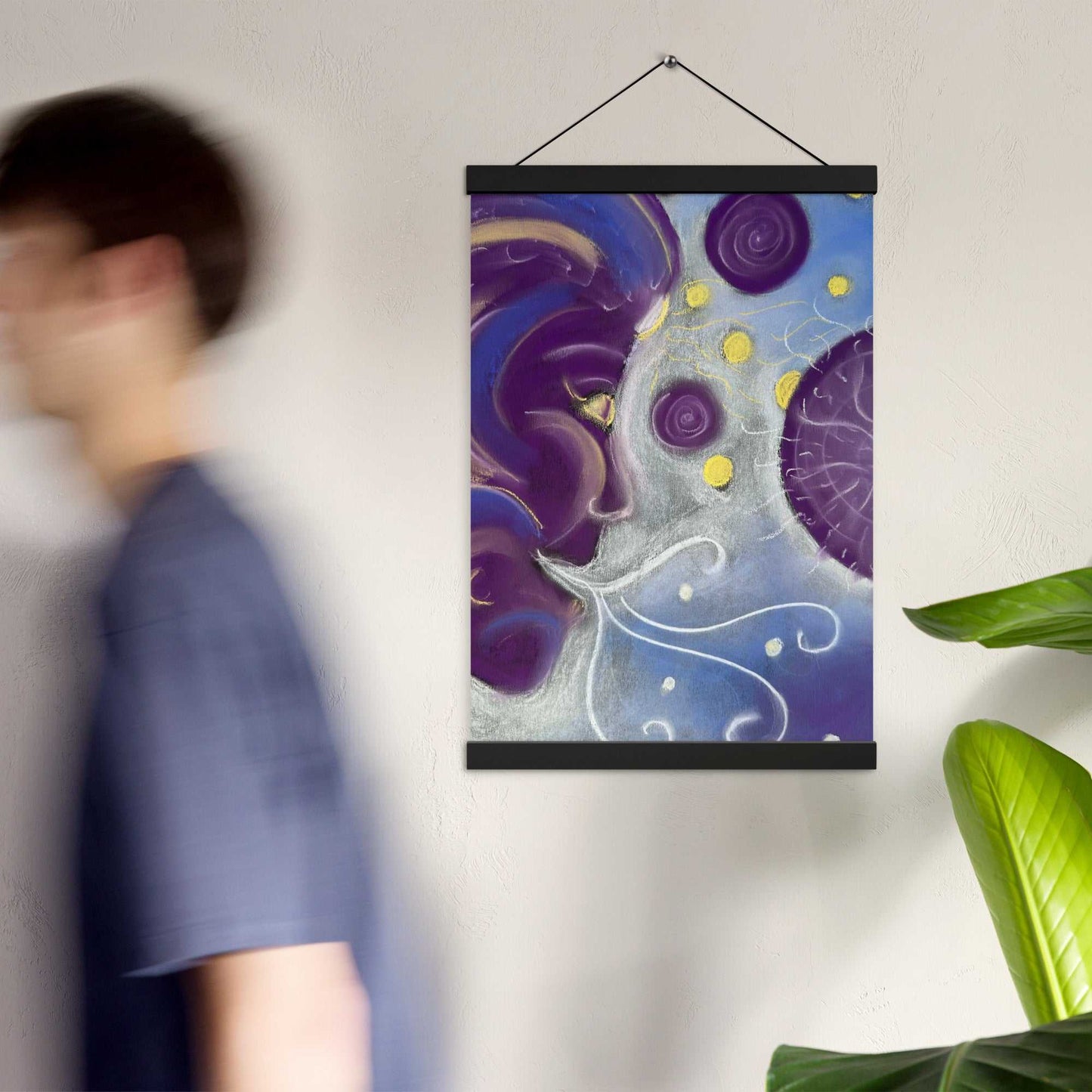 Cosmo Cat Poster with hangers Intuitive and vibrational art