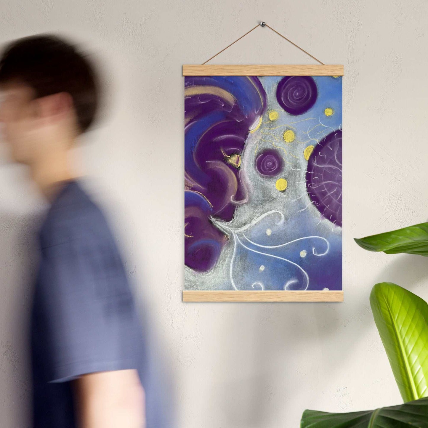 Cosmo Cat Poster with hangers Intuitive and vibrational art