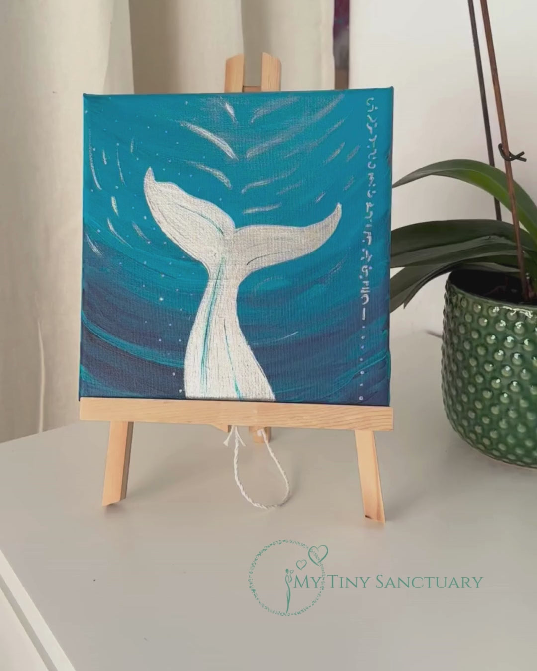 Whale Spirit Series: Playfulness Leading Light Coded Acrylic Painting