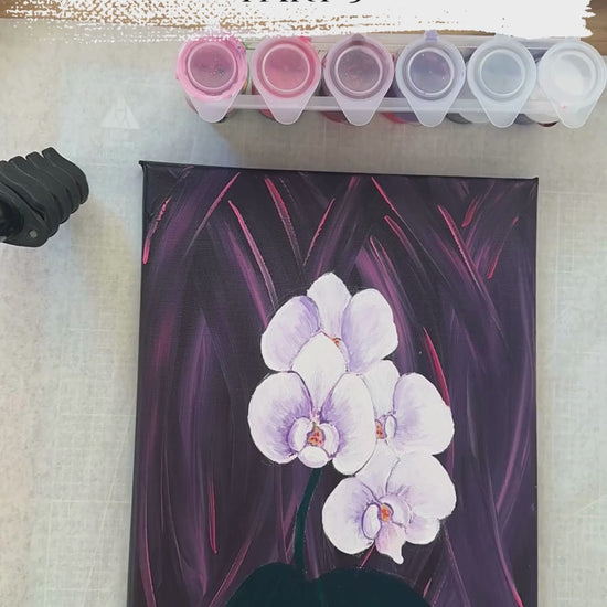 Orchid Love Radiance • Original Acrylic Painting by Christel _Mesey