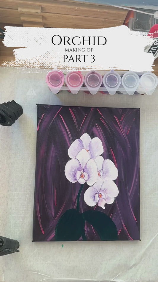 Orchid Love Radiance • Original Acrylic Painting by Christel _Mesey