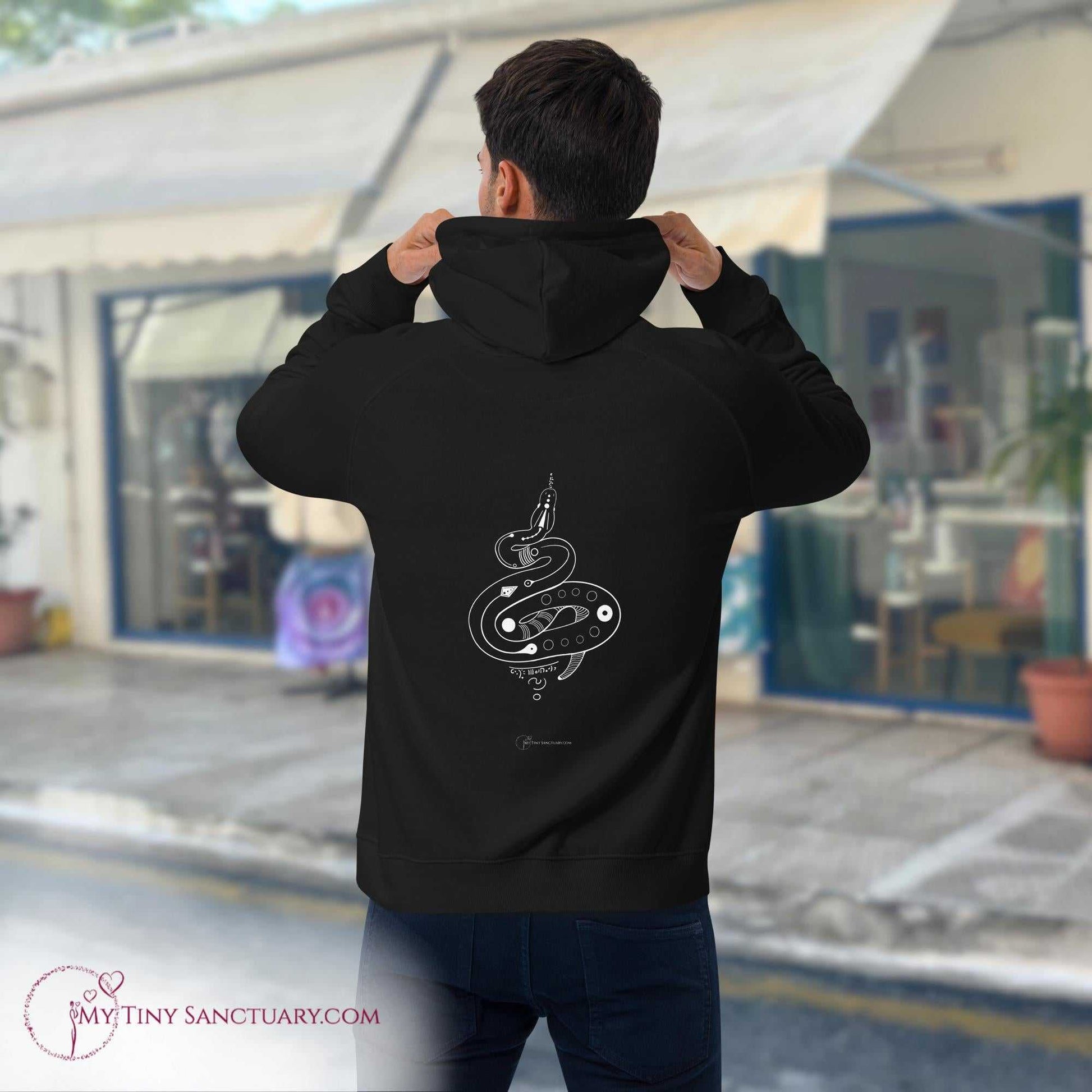 Serpent Animal Spirit Hoodie for Men made of Eco-conscious materials