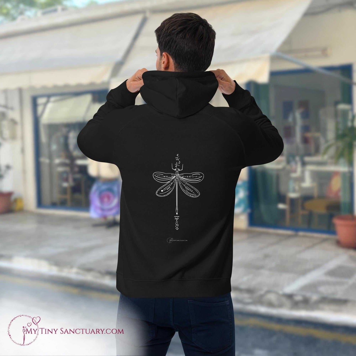 Dragonfly Animal Spirit Hoodie for Men made of Eco-conscious material