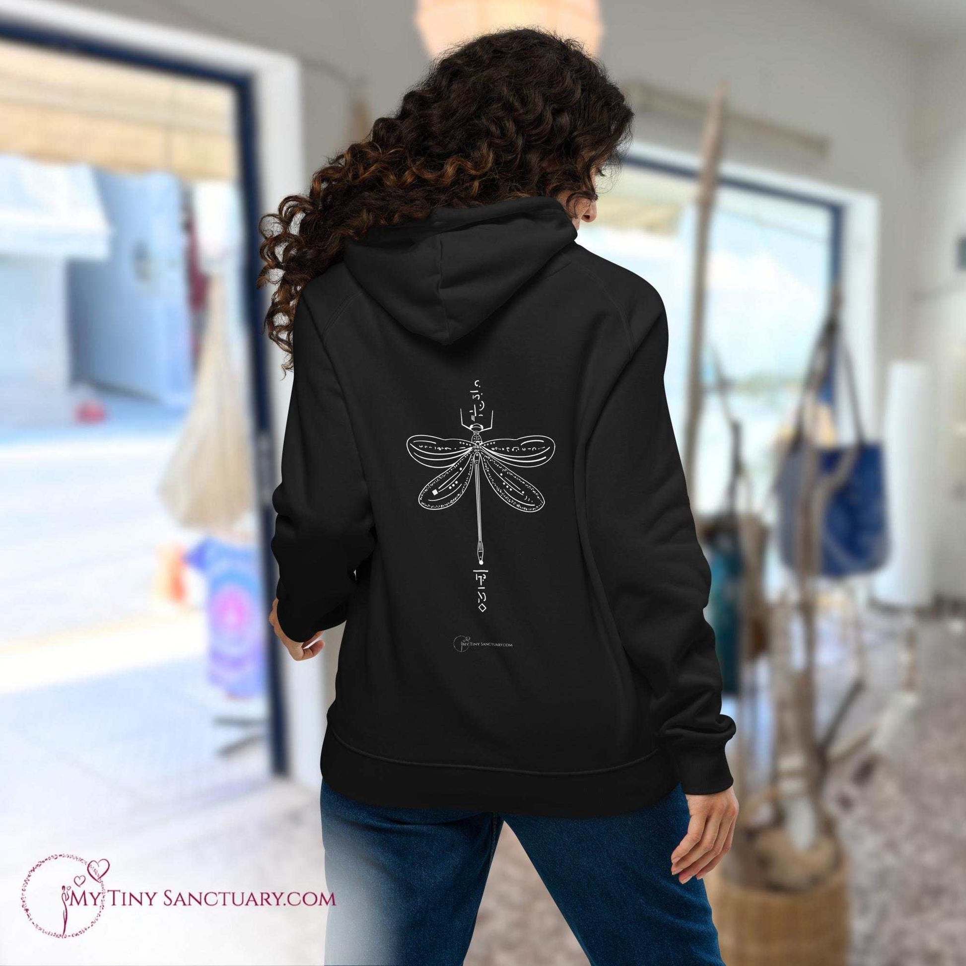 Dragonfly Animal Spirit Hoodie for Women made of Eco-conscious material