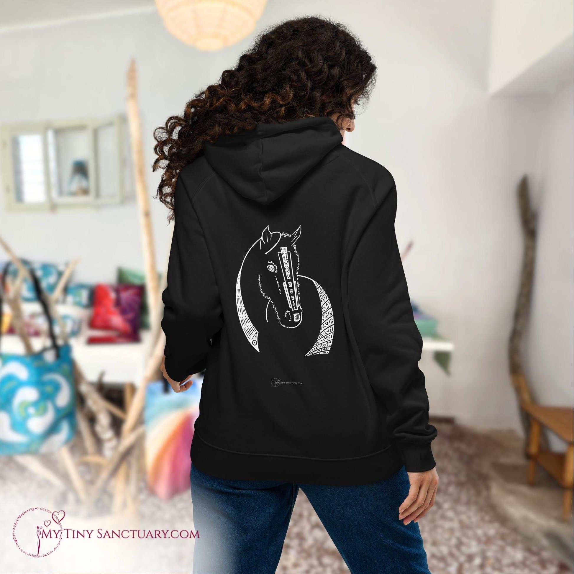 Horse Animal Spirit Hoodie for Women made of Eco-conscious materials