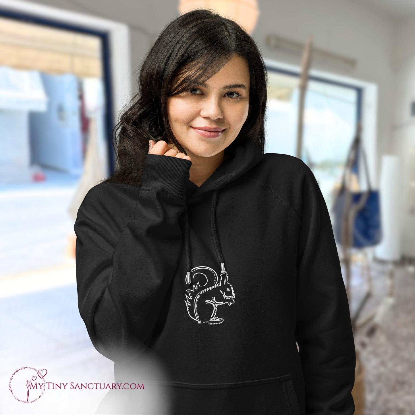 Squirrel Animal Spirit Hoodie for Women made of Eco-conscious materials