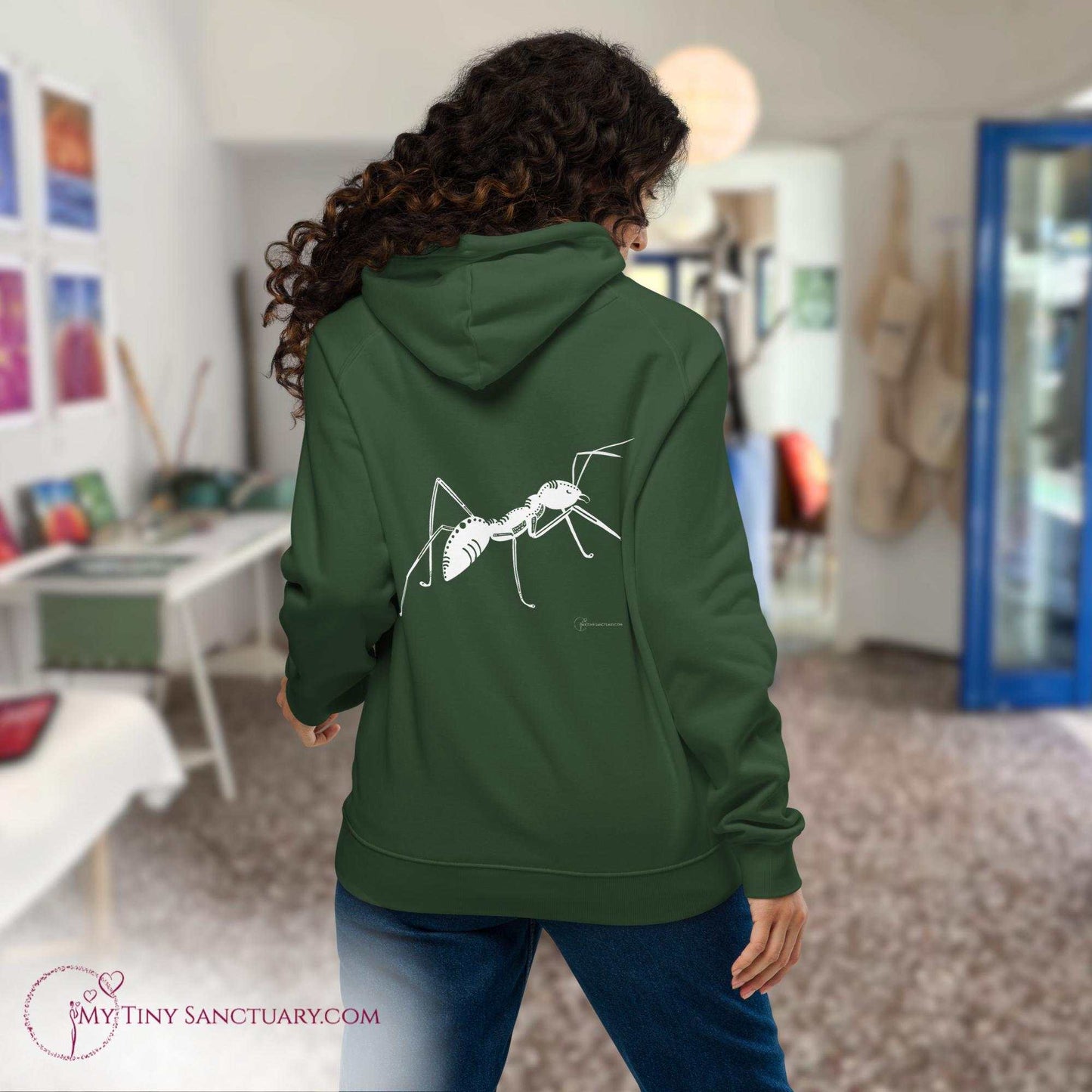 Ant Animal Spirit Hoodie for Women made of Eco-conscious materials