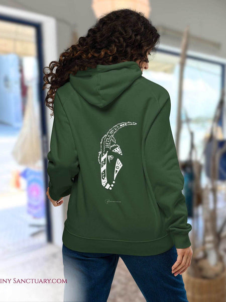 Goat Animal Spirit Hoodie - Conscious & Sustainable Fashion for Women - My Tiny Sanctuary