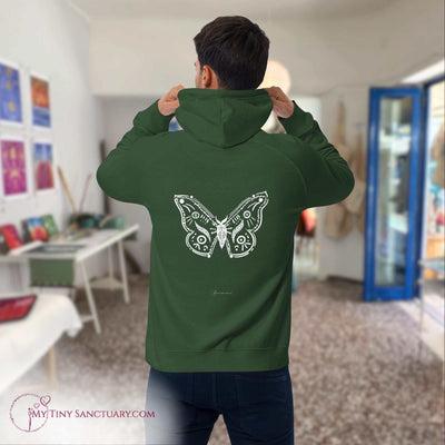 Butterfly Animal Spirit Hoodie - Conscious & Sustainable Fashion for Men - My Tiny Sanctuary