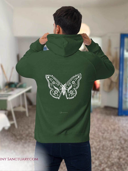 Butterfly Animal Spirit Hoodie - Conscious & Sustainable Fashion for Men - My Tiny Sanctuary