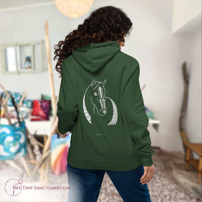 Horse Animal Spirit Hoodie for Women made of Eco-conscious materials