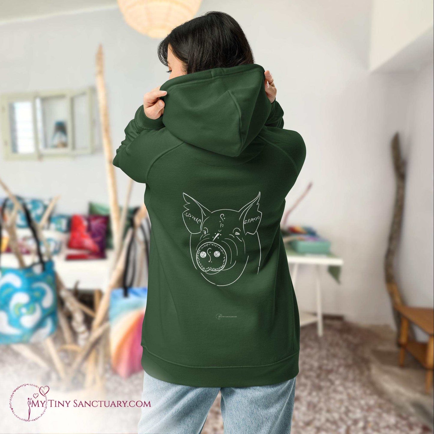 Sow Animal Spirit Hoodie for Women made of Eco-conscious materials