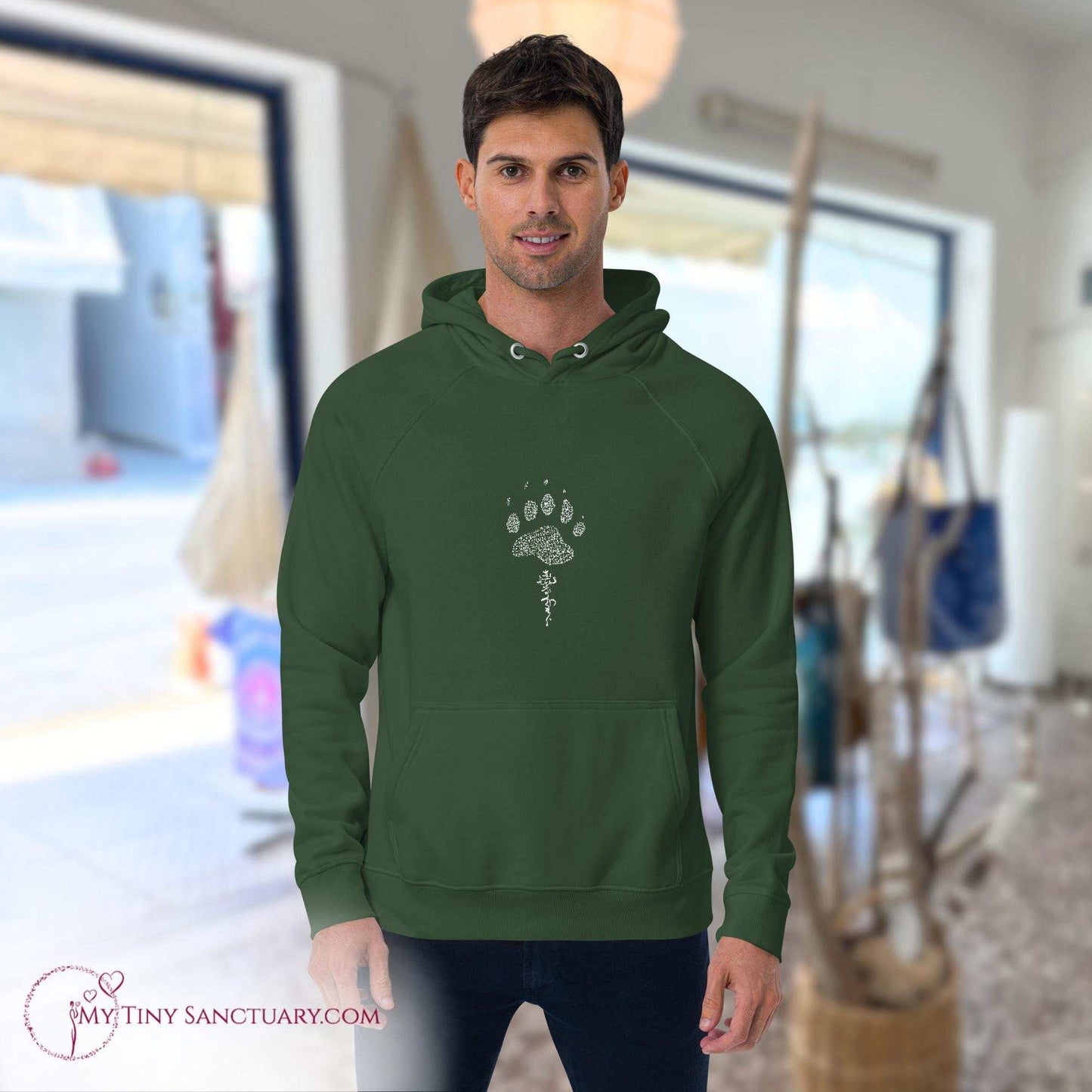 Bear Animal Spirit Hoodie for Men made of Eco-conscious materials