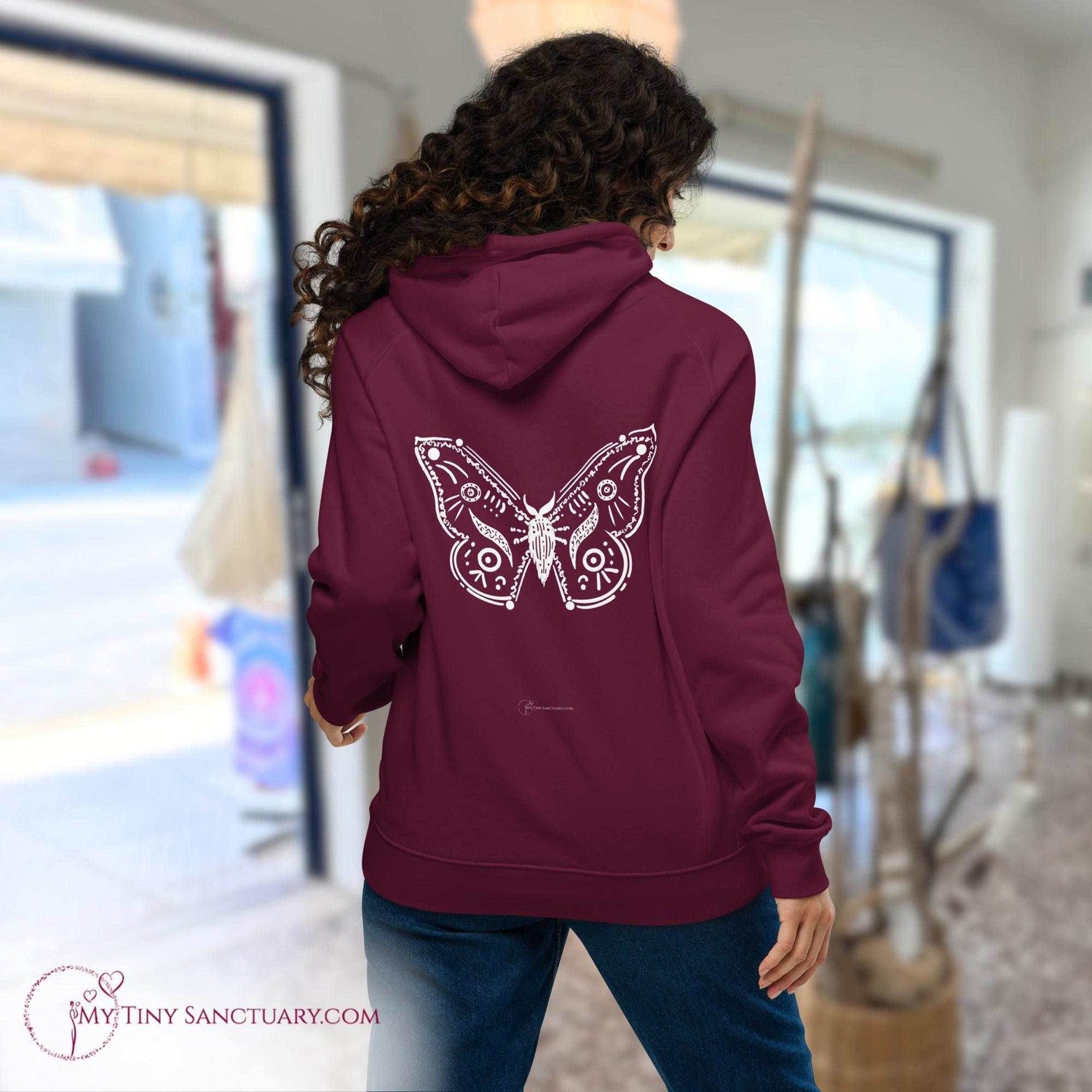 Butterfly Animal Spirit Hoodie - Conscious & Sustainable Fashion for Women - My Tiny Sanctuary