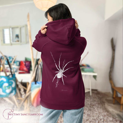 Spider Animal Spirit Hoodie for Women made of Eco-conscious materials