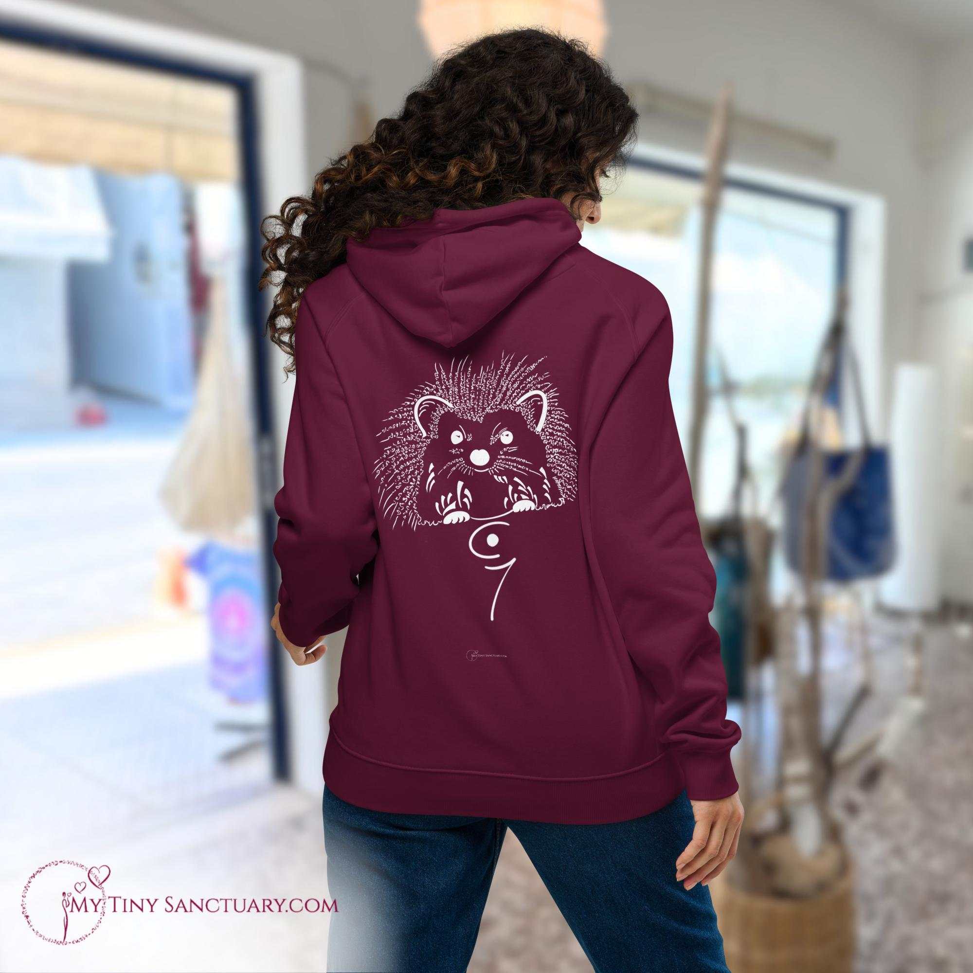 Hedgehog Animal Spirit Hoodie Women made of Eco-conscious materials