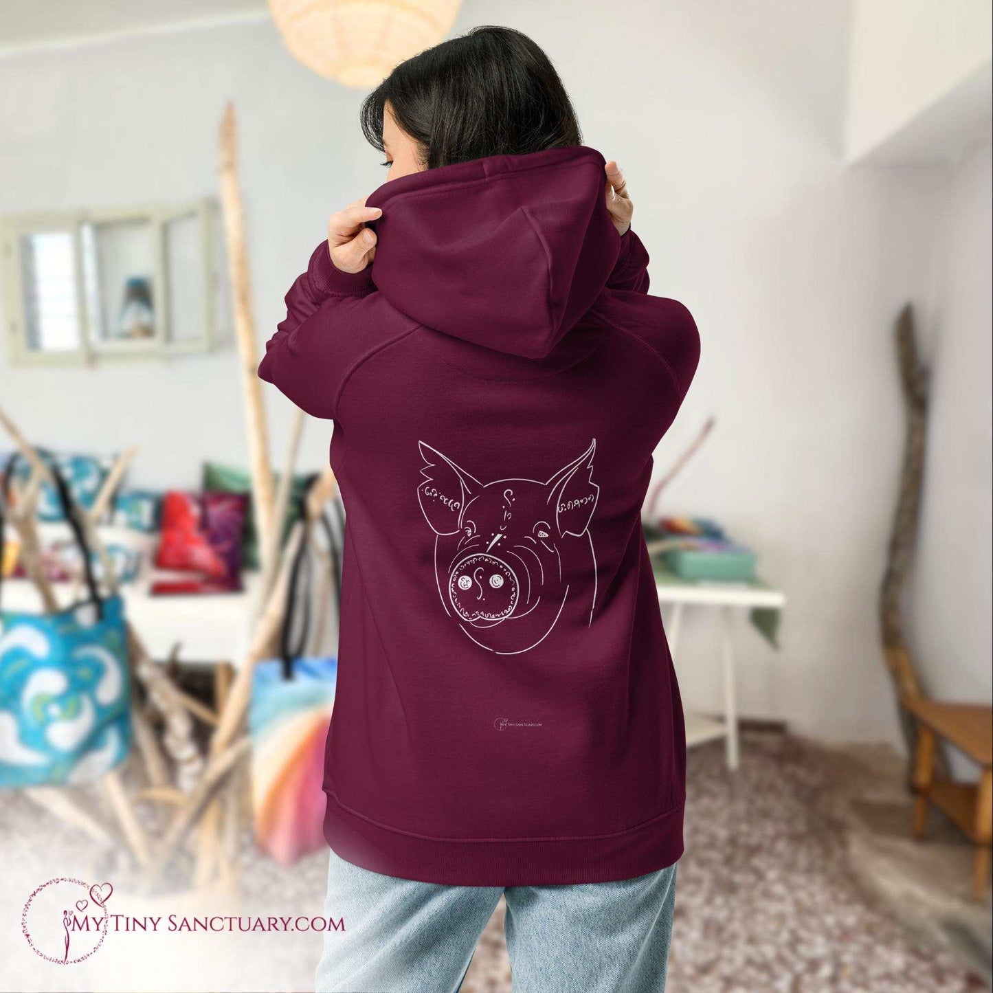 Sow Animal Spirit Hoodie for Women made of Eco-conscious materials