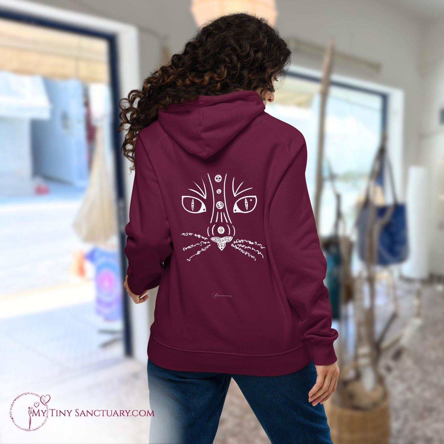 Cat Animal Spirit Hoodie for Womem made of Eco-conscious materials