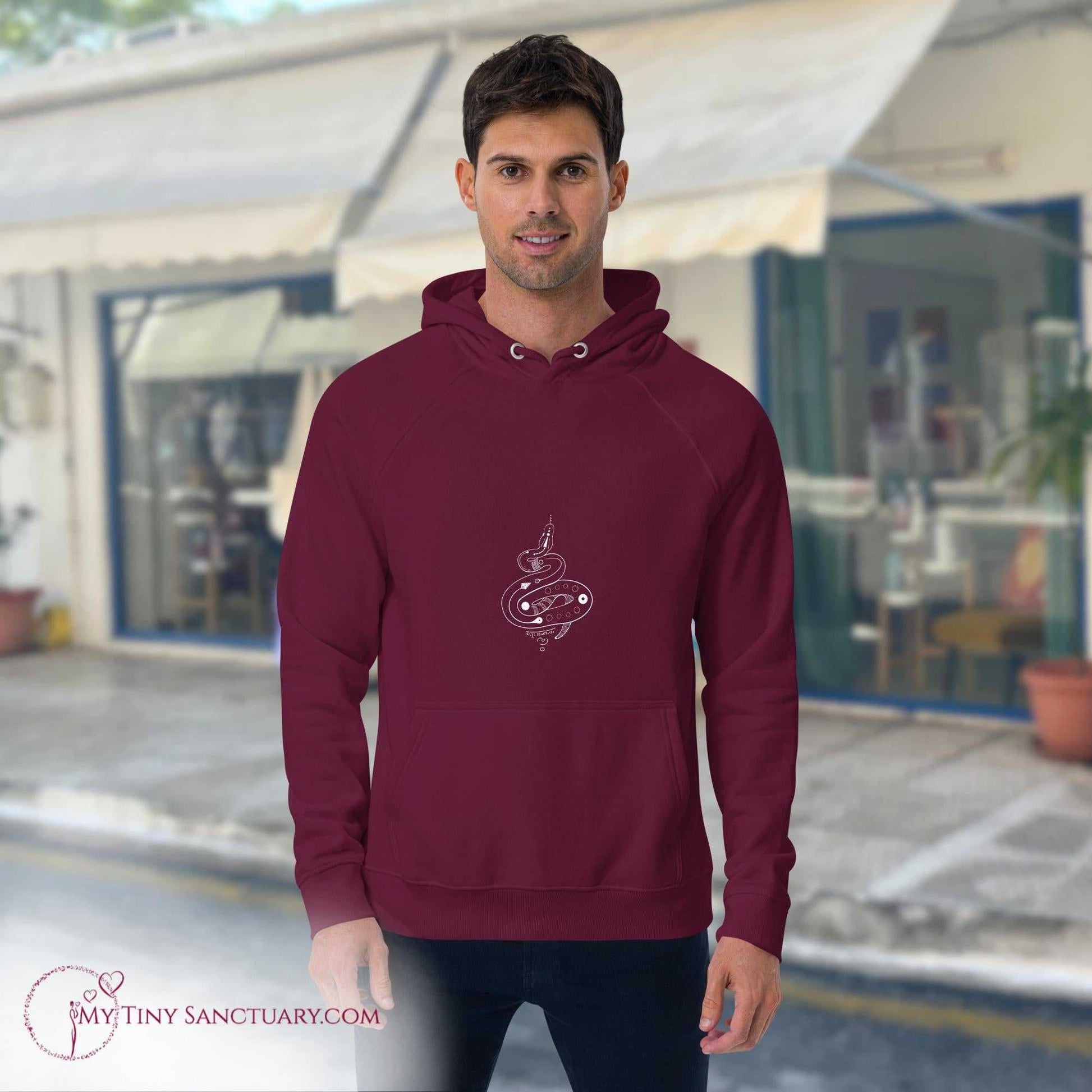 Serpent Animal Spirit Hoodie for Men made of Eco-conscious materials