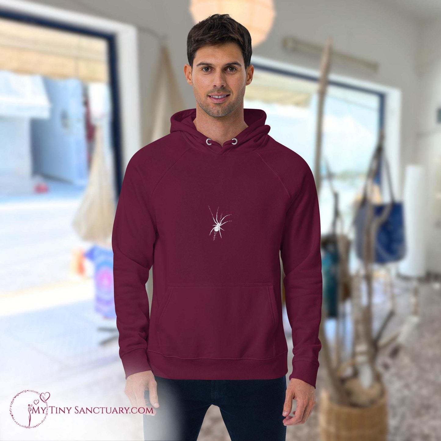 Spider Animal Spirit Hoodie for Men made of Eco-conscious materials