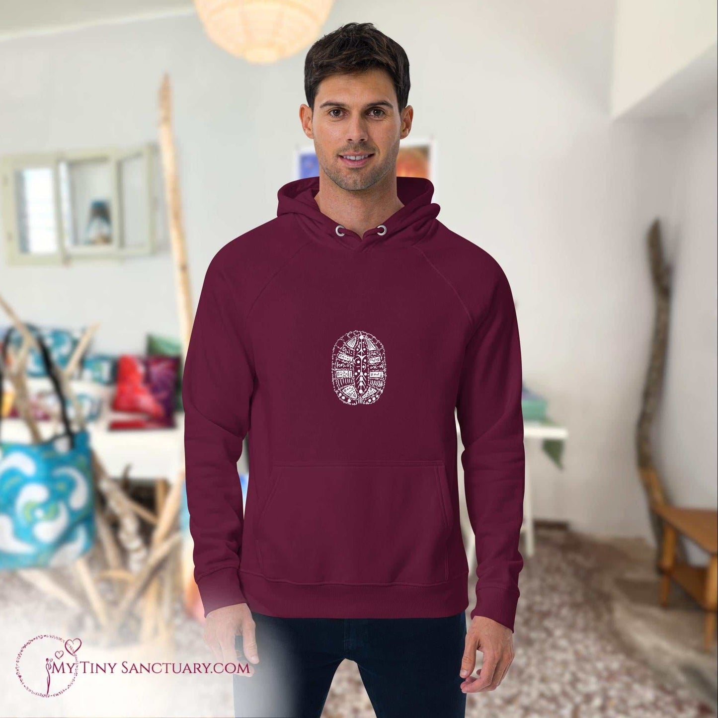 Turtle Animal Spirit Hoodie for Men made of Eco-conscious materials