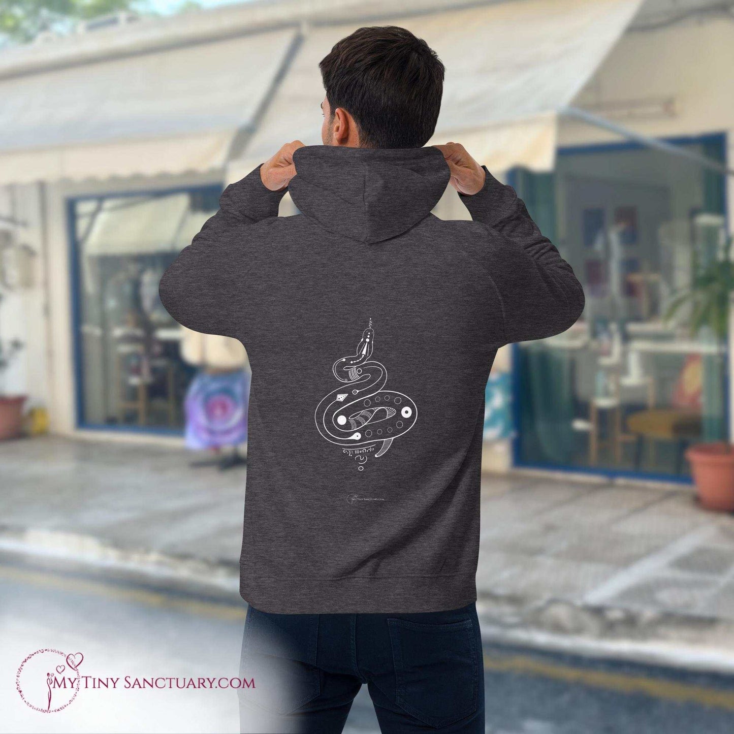 Serpent Animal Spirit Hoodie for Men made of Eco-conscious materials