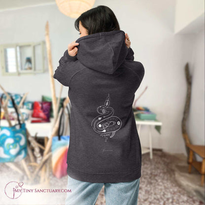 Serpent Animal Spirit Hoodie for Women made of Eco-conscious materials