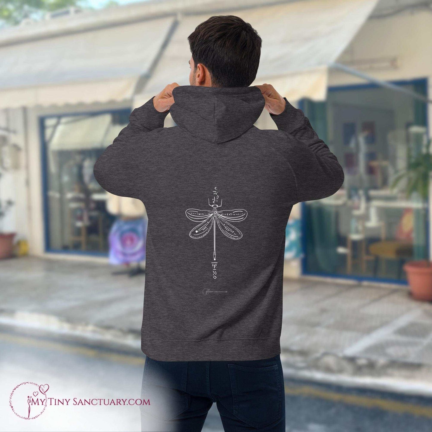 Dragonfly Animal Spirit Hoodie for Men made of Eco-conscious material