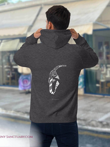 Goat Animal Spirit Hoodie - Conscious & Sustainable Fashion for Men - My Tiny Sanctuary
