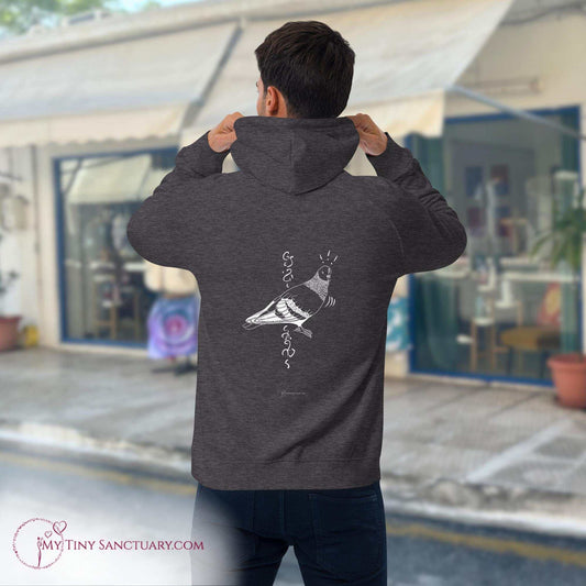 Pigeon Animal Spirit Hoodie for Men made of Eco-conscious materials