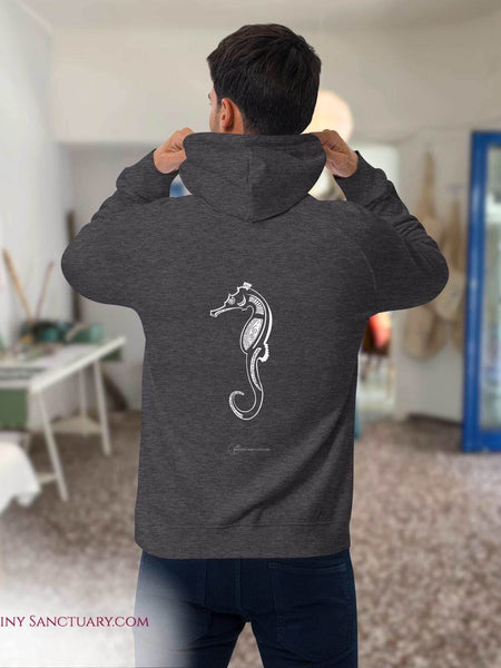 Seahorse Animal Spirit Hoodie - Conscious & Sustainable Fashion for Men - My Tiny Sanctuary