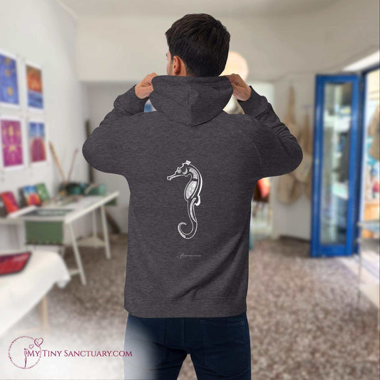 Seahorse Animal Spirit Hoodie for Men made of Eco-conscious materials