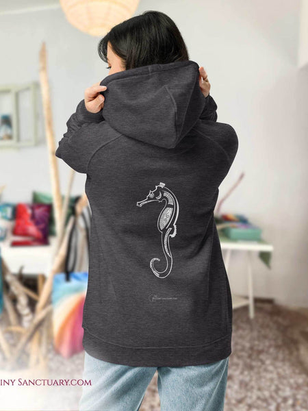 Seahorse Animal Spirit Hoodie - Conscious & Sustainable Fashion for Women - My Tiny Sanctuary