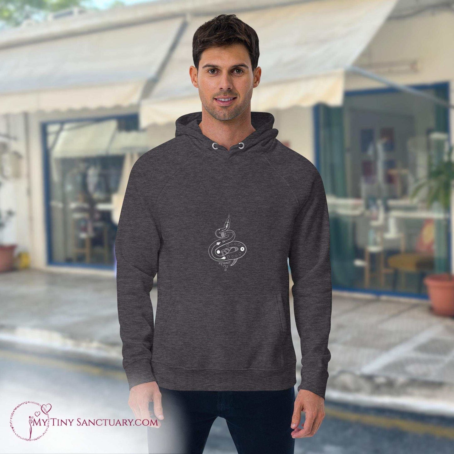 Serpent Animal Spirit Hoodie for Men made of Eco-conscious materials