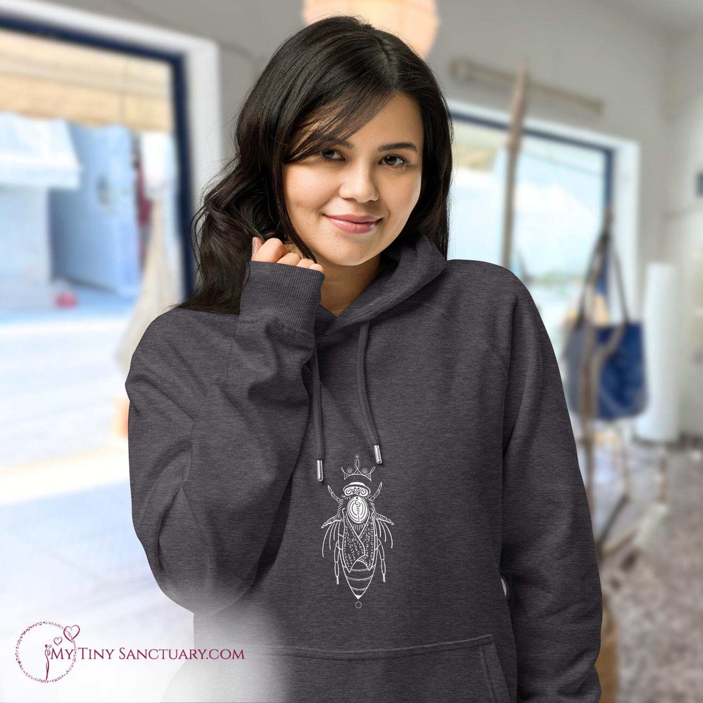 Bee Animal Spirit Hoodie for Women made of Eco-conscious materials