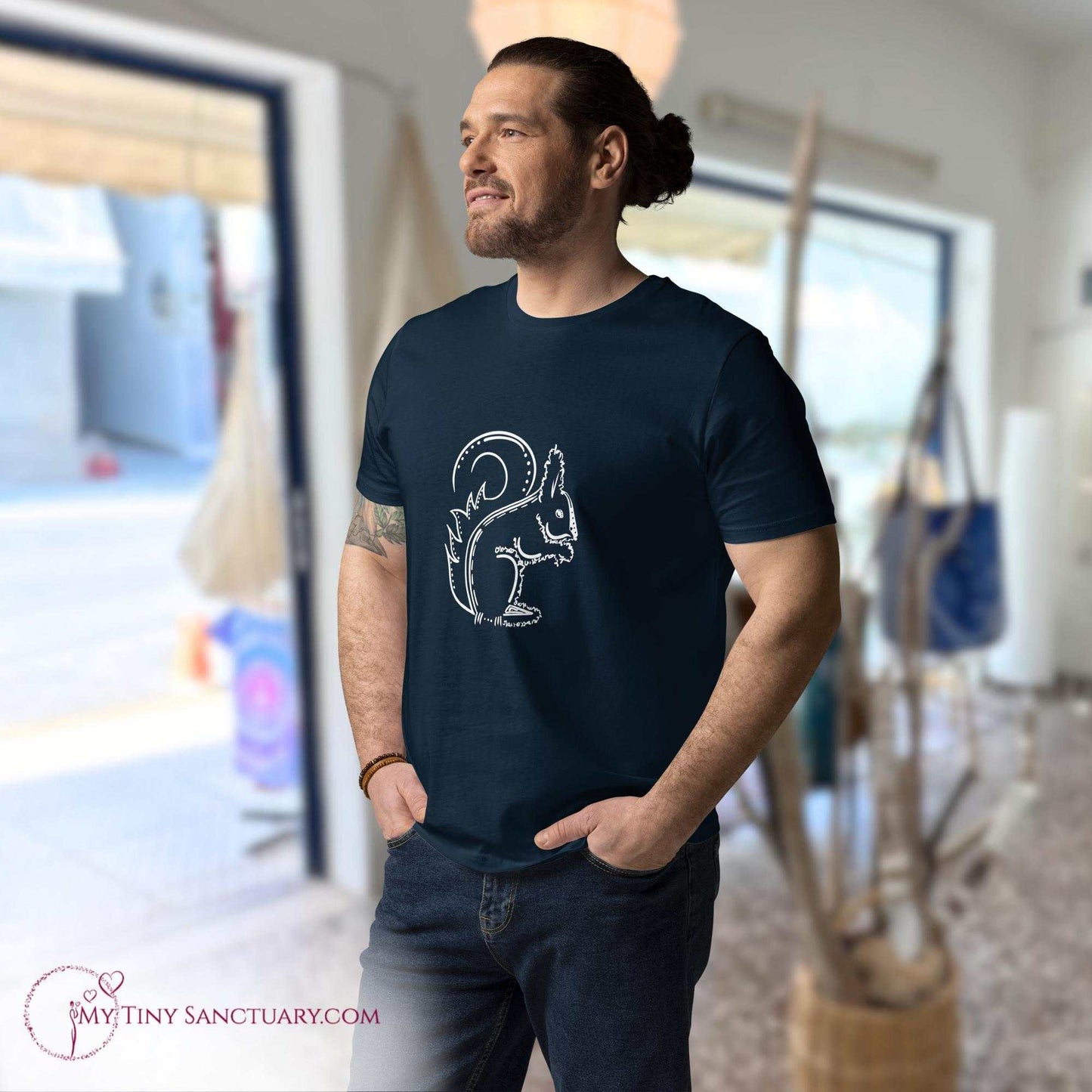 Squirrel Animal Spirit T-Shirt organic cotton for Men