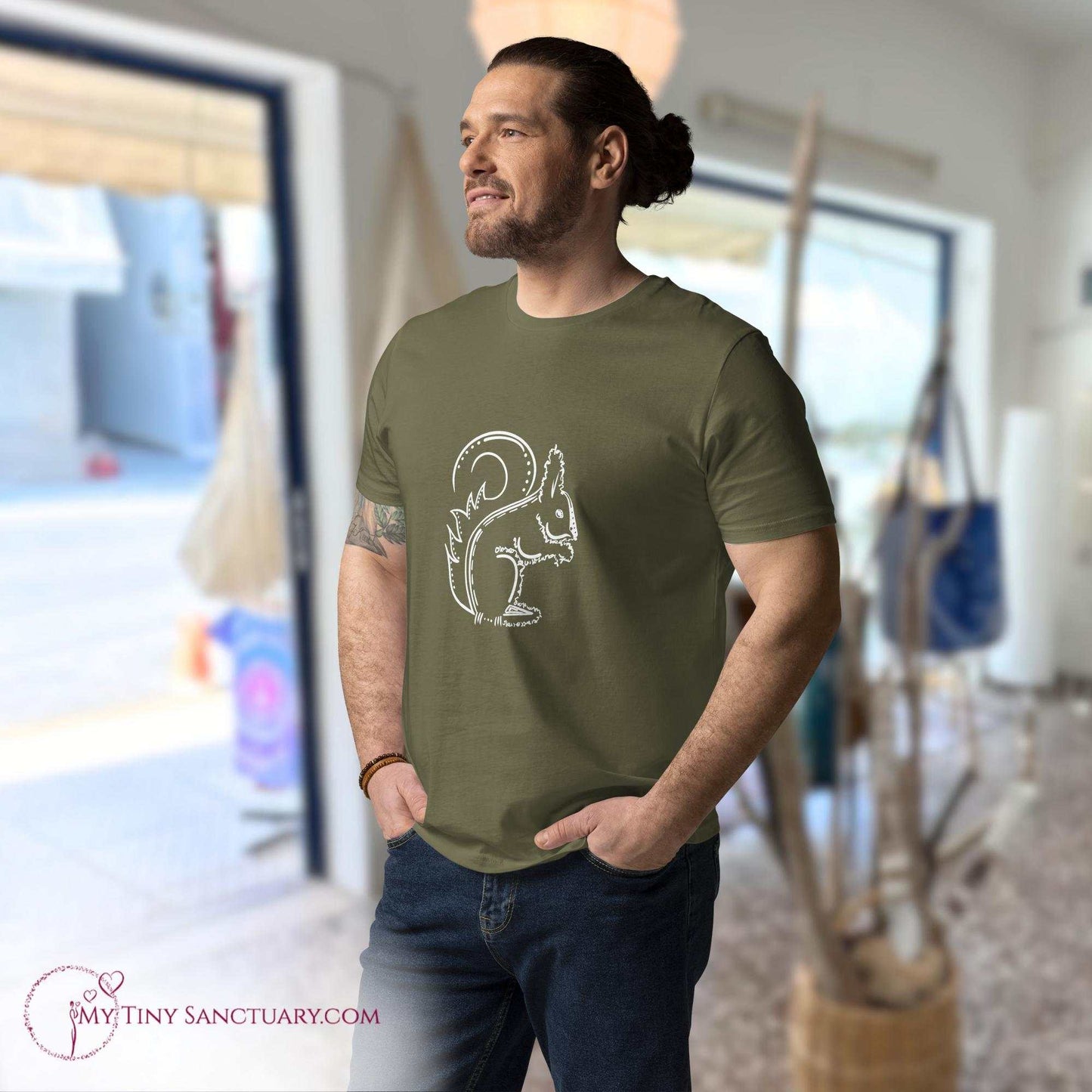 Squirrel Animal Spirit T-Shirt organic cotton for Men