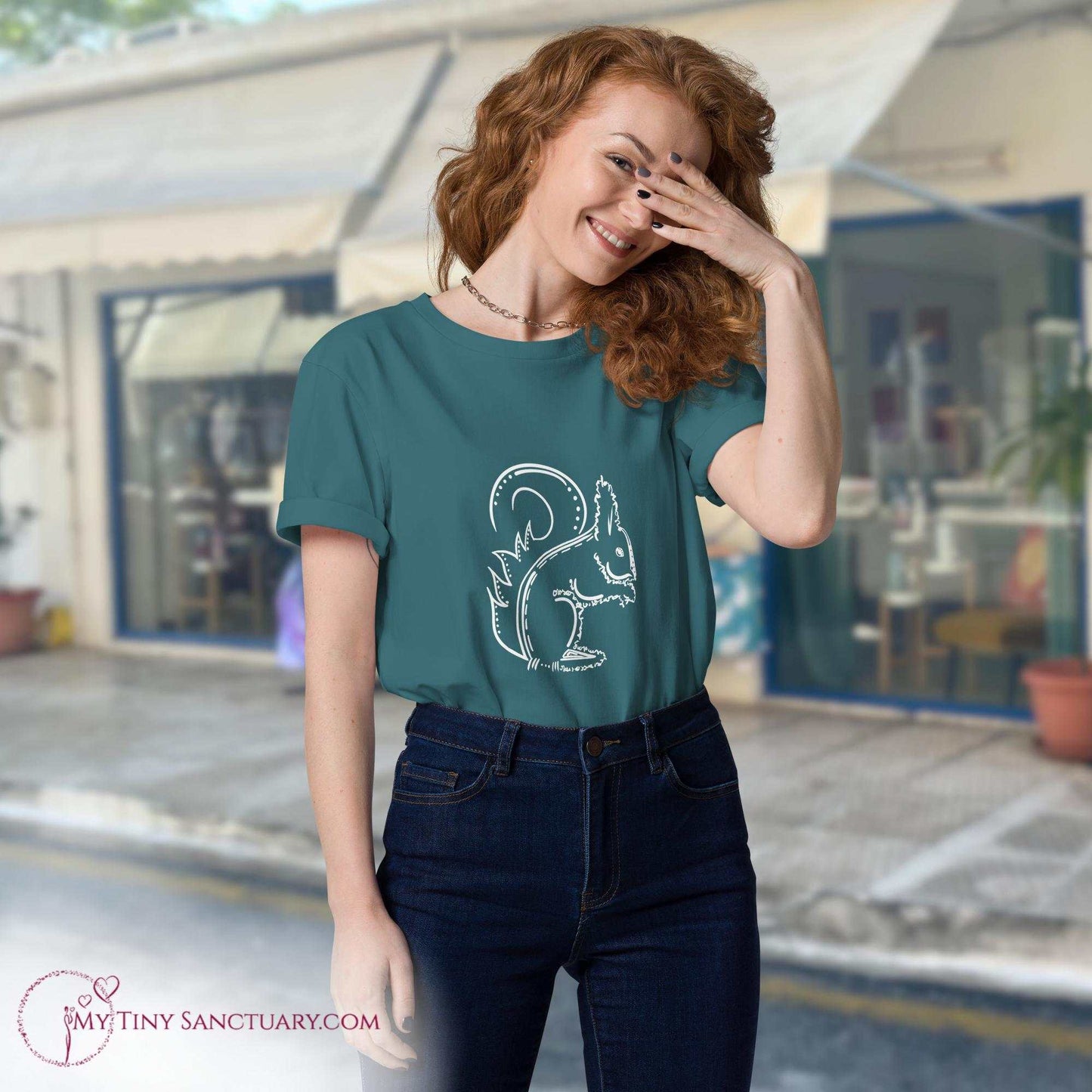 Squirrel Animal Spirit T-Shirt organic cotton for Women