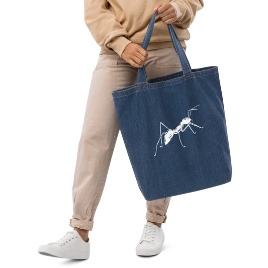 Ant Animal Spirit Tote Bag 100% Organic denim
