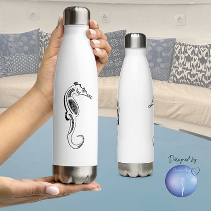 Animal Totem SEAHORSE Stainless Steel Water Bottle - Christel Mesey Art