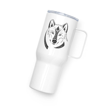 Wolf Animal Spirit Travel Mug I Stainless steel I Handle