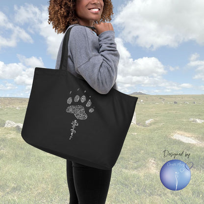 Bear Animal Spirit Tote Bag 100% organic cotton XL size