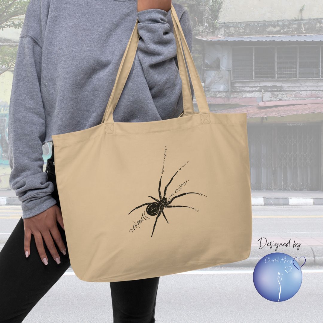 SPIDER Animal Spirit Tote Bag XL 100% organic cotton