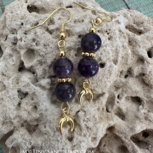 Isis Moon Earrings: Wear the Wisdom of the Moon and Intuition of Amethyst