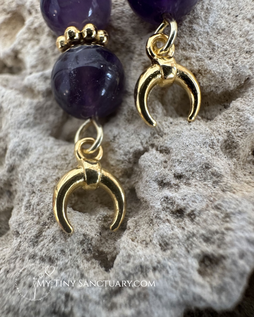 Isis Earrings-2-Isis Moon Isis Moon Earrings: Wear the Wisdom of the Moon and Intuition of Amethyst